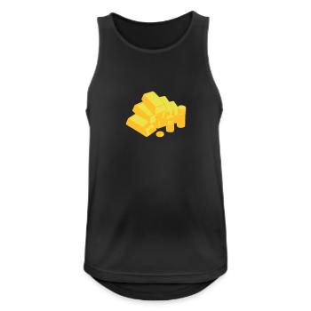 Money, Gold - Men's Breathable Tank Top - black - Front - Nick (188cm)