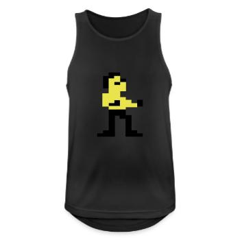 Pixelart martial de Pixelii - Débardeur respirant Homme - noir - Devant - Nick (188cm)