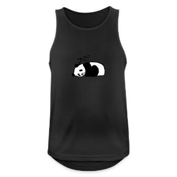 panda dort sieste dormir 5 - Débardeur respirant Homme - noir - Devant - Nick (188cm)