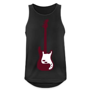bass - Männer Tank Top atmungsaktiv - Schwarz - Vorne - Nick (188cm)
