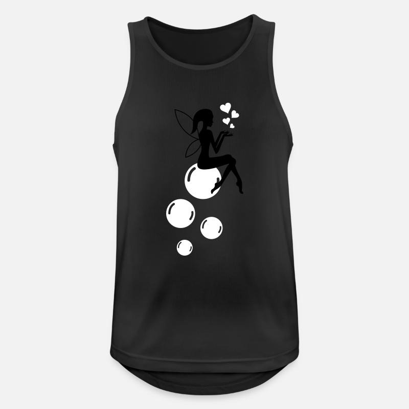 Fe sæbebobler 01 - Herre tanktop åndbar - sort