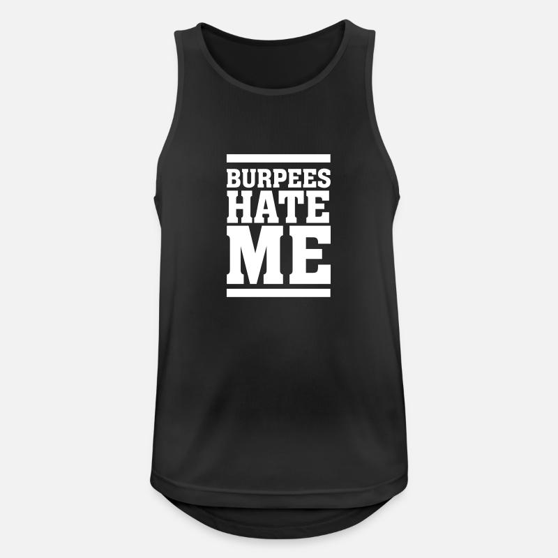 Burpees Hate Me - Men's Breathable Tank Top - black
