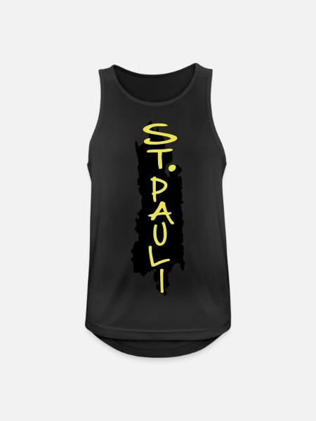 st.pauli - Männer Tank Top atmungsaktiv - Schwarz