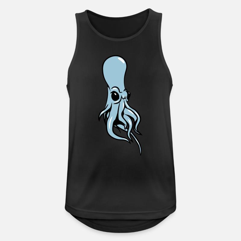 Squid oktopus cool dangerous - Men's Breathable Tank Top - black