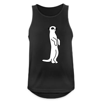 erdmann - Männer Tank Top atmungsaktiv - Schwarz - Vorne - Nick (188cm)