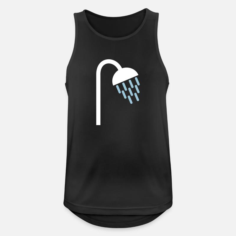 Dusche - Männer Tank Top atmungsaktiv - Schwarz