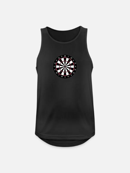Dartboard - Männer Tank Top atmungsaktiv - Schwarz