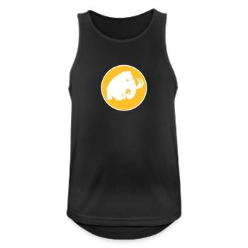 angry mammoth böses Mammut - Männer Tank Top atmungsaktiv - Schwarz - Vorne - Nick (188cm)