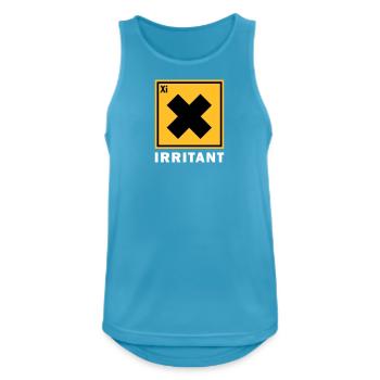 REIZENDES WARNZEICHEN - Männer Tank Top atmungsaktiv - Saphirblau - Vorne - Nick (188cm)