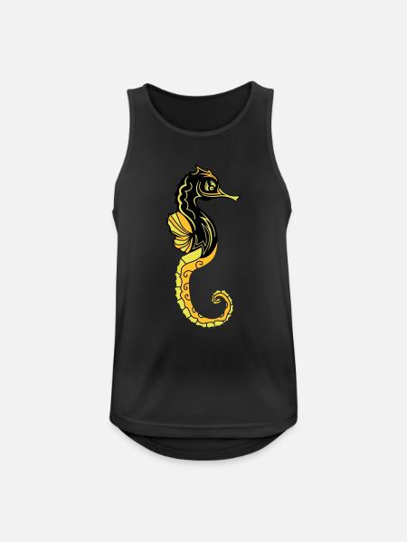 Seahorse 02 - Men's Breathable Tank Top - black