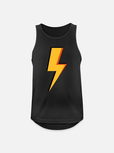 Blitz - Leistung - Strom - Männer Tank Top atmungsaktiv - Schwarz