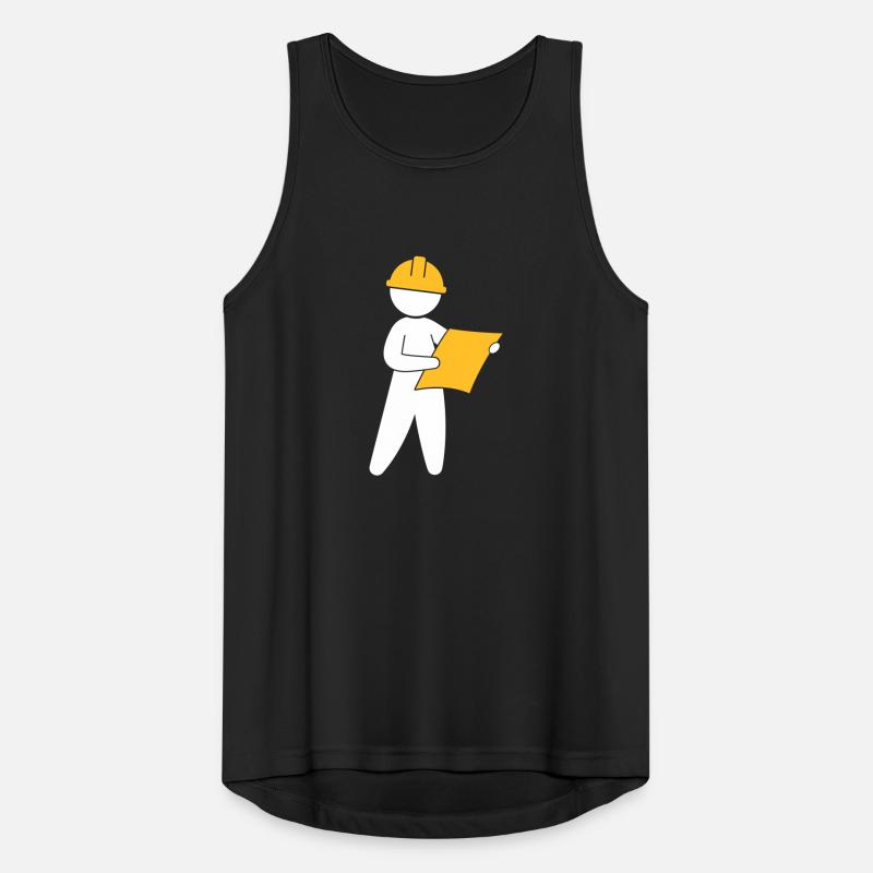 Ein Ingenieur auf einer Baustelle Männer Tank Top atmungsaktiv