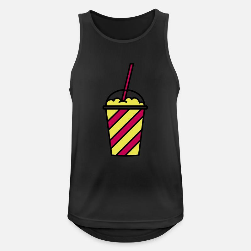 Slush Eis Becher - Männer Tank Top atmungsaktiv - Schwarz