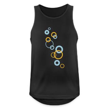 bubbles - Men's Breathable Tank Top - black - Front - Nick (188cm)