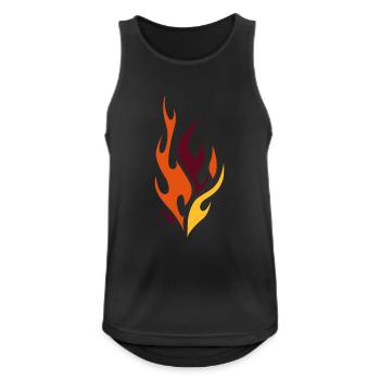 flamme - Débardeur respirant Homme - noir - Devant - Nick (188cm)