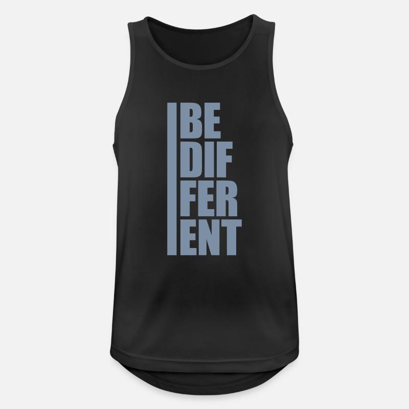 Be different Logo Design - Männer Tank Top atmungsaktiv - Schwarz