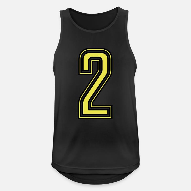 2 - Männer Tank Top atmungsaktiv - Schwarz