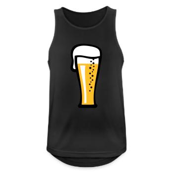 Beer glass with a cool beer gift - Men's Breathable Tank Top - black - Front - Nick (188cm)