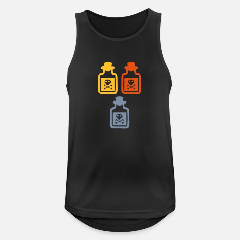 Giftflaschen - Männer Tank Top atmungsaktiv - Schwarz