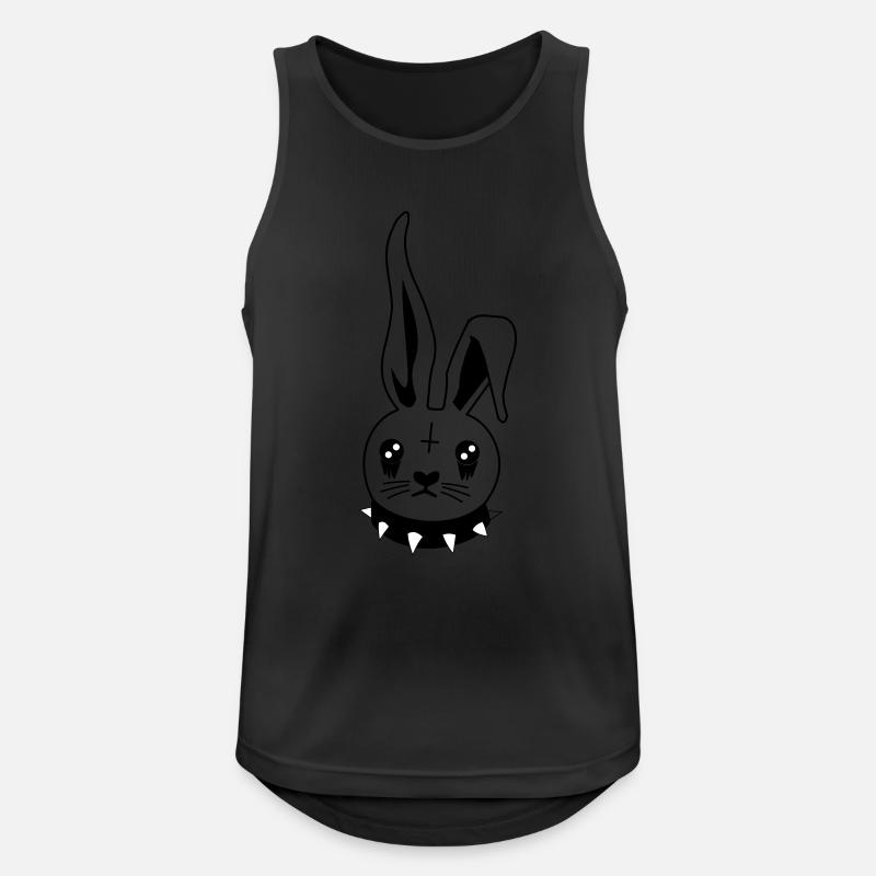 Emo Hase - Männer Tank Top atmungsaktiv - Schwarz