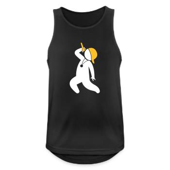 Hiphop Rapper - Männer Tank Top atmungsaktiv - Schwarz - Vorne - Nick (188cm)