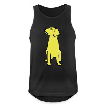 Labrador / chien-guide - Débardeur respirant Homme - noir - Devant - Nick (188cm)