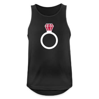 Ring - Männer Tank Top atmungsaktiv - Schwarz - Vorne - Nick (188cm)
