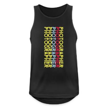 photographer - Männer Tank Top atmungsaktiv - Schwarz - Vorne - Nick (188cm)