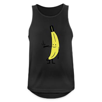 Weed Smoking Banana - Men's Breathable Tank Top - black - Front - Nick (188cm)