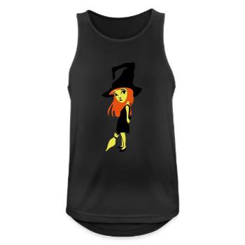 kleine Hexe - Männer Tank Top atmungsaktiv - Schwarz - Vorne - Nick (188cm)