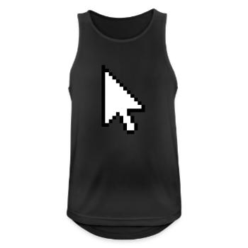 Pixel Mauszeiger - Männer Tank Top atmungsaktiv - Schwarz - Vorne - Nick (188cm)