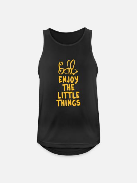 enjoy the littlet hings 1c - Men's Breathable Tank Top - black