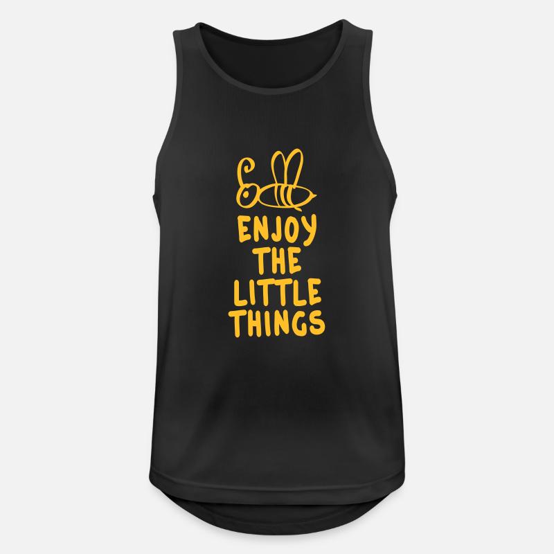 enjoy the little things 1c - Männer Tank Top atmungsaktiv - Schwarz