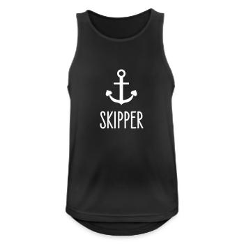équipage - Skipper Voile équipage Charter - Débardeur respirant Homme - noir - Devant - Nick (188cm)