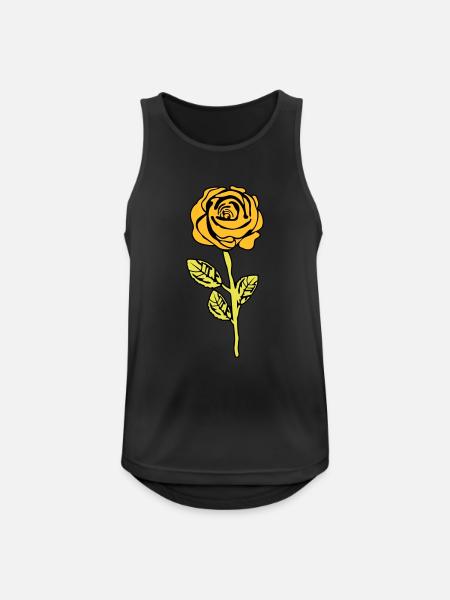 Yellow Rose - Men's Breathable Tank Top - black