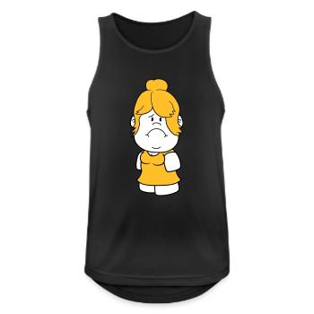 weiblich huebsch grosser kopf kleine frau maedchen - Männer Tank Top atmungsaktiv - Schwarz - Vorne - Nick (188cm)