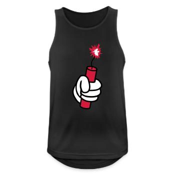 hand halten angezuendet tnt dynamit explodieren ex - Männer Tank Top atmungsaktiv - Schwarz - Vorne - Nick (188cm)