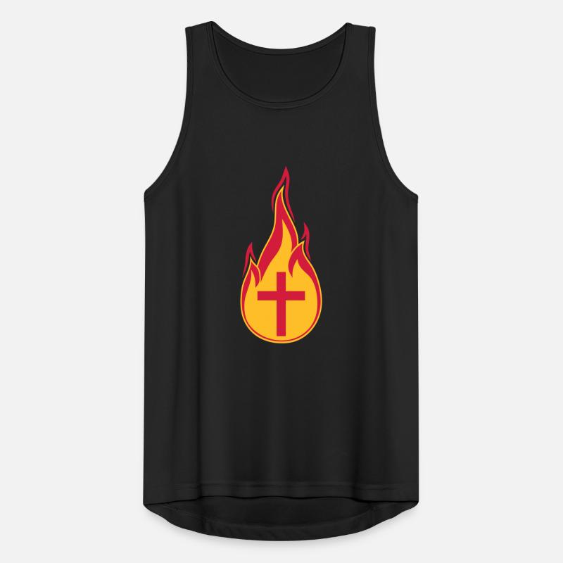 fire flames hot burn burned torch loder Men's Breathable Tank Top