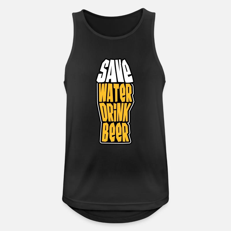 Save Water Drink Beer - Männer Tank Top atmungsaktiv - Schwarz
