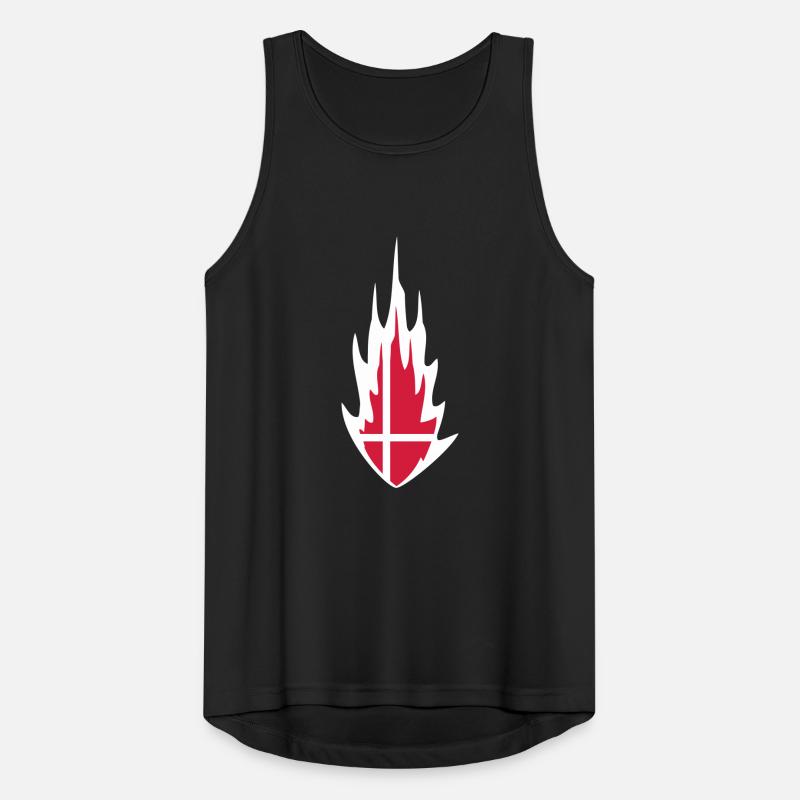 Denmark Danmark Fire Flame Design Débardeur respirant Homme