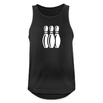 Bowling quilles - Débardeur respirant Homme - noir - Devant - Nick (188cm)