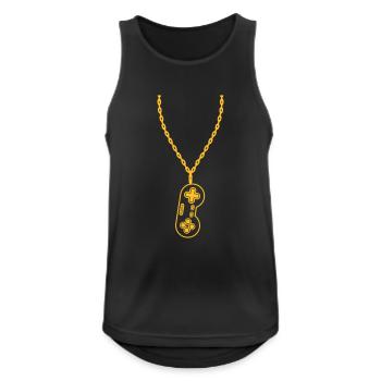 Collier Bijoux Ancien Contrôleur - Débardeur respirant Homme - noir - Devant - Nick (188cm)