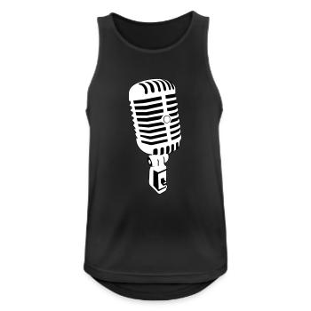 microphone - Men's Breathable Tank Top - black - Front - Nick (188cm)