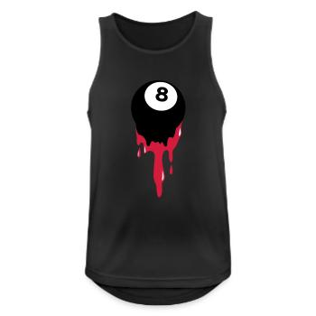 bleeding eight 8 ball from snooker or pool - Men's Breathable Tank Top - black - Front - Nick (188cm)