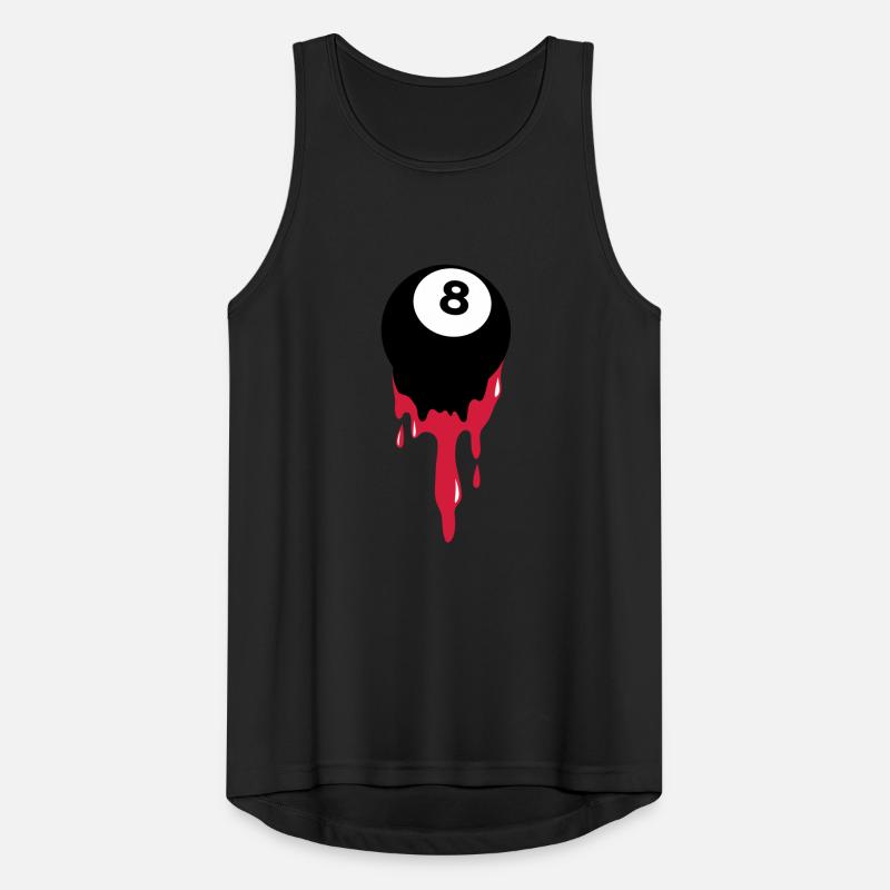 Blutungen aus acht 8-Ball Billard oder Pool Männer Tank Top atmungsaktiv