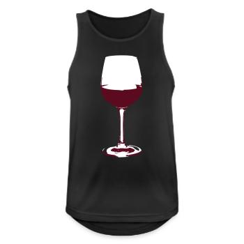 glass of wine - Männer Tank Top atmungsaktiv - Schwarz - Vorne - Nick (188cm)