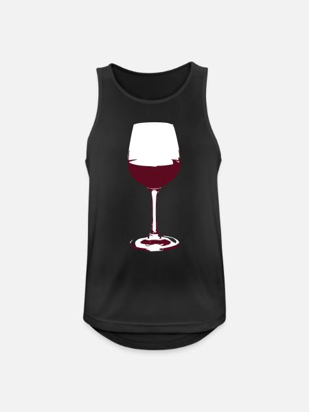 glass of wine - Men's Breathable Tank Top - black