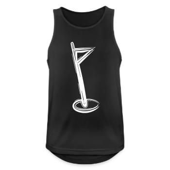 Golf Fahne - Männer Tank Top atmungsaktiv - Schwarz - Vorne - Nick (188cm)