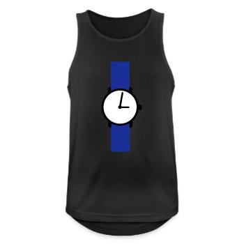 Watch - clock - Men's Breathable Tank Top - black - Front - Nick (188cm)