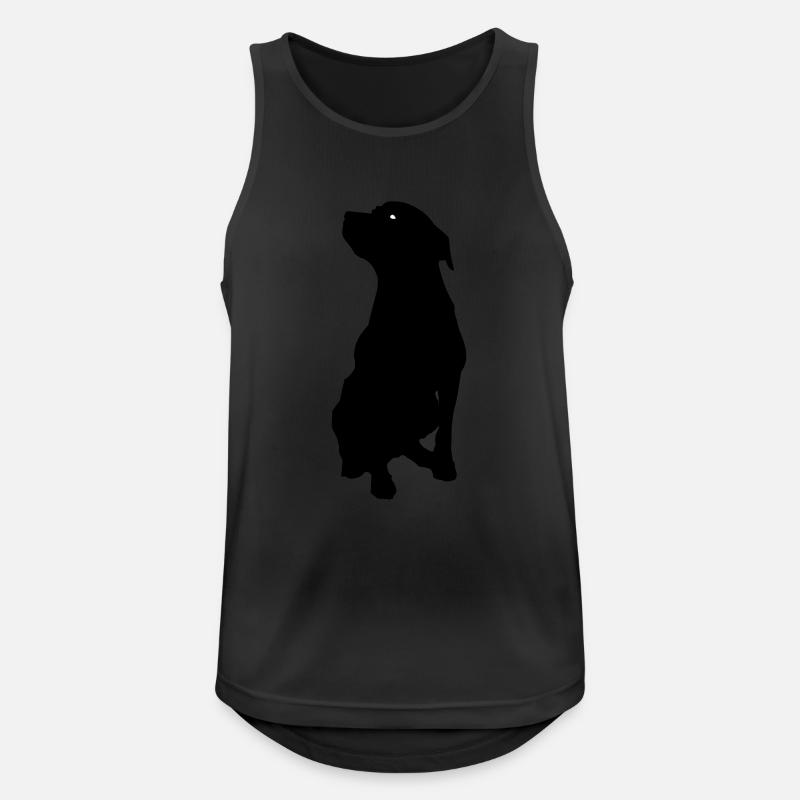 Hund - Männer Tank Top atmungsaktiv - Schwarz